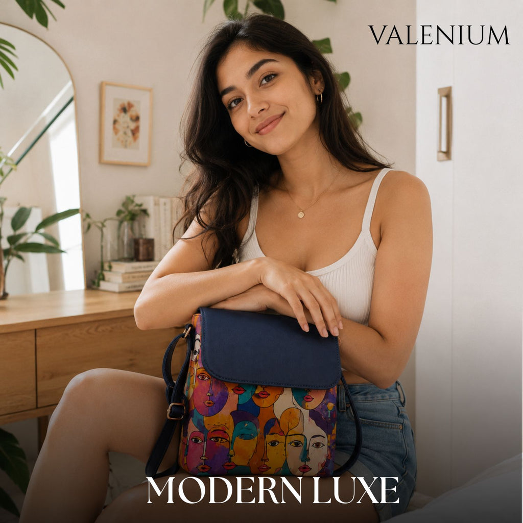 Valenium Abstract Crossbody Sling Bag