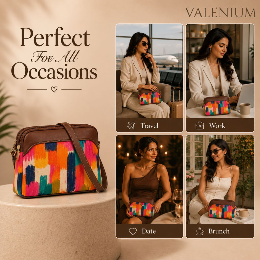 Valenium Abstract Splash Sling Bag