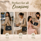 Valenium Quilted Cross Body Sling Bag (Black)