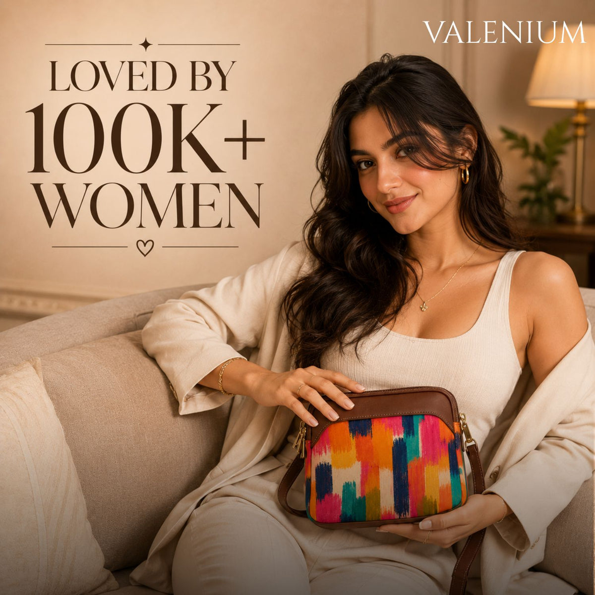 Valenium Abstract Splash Sling Bag