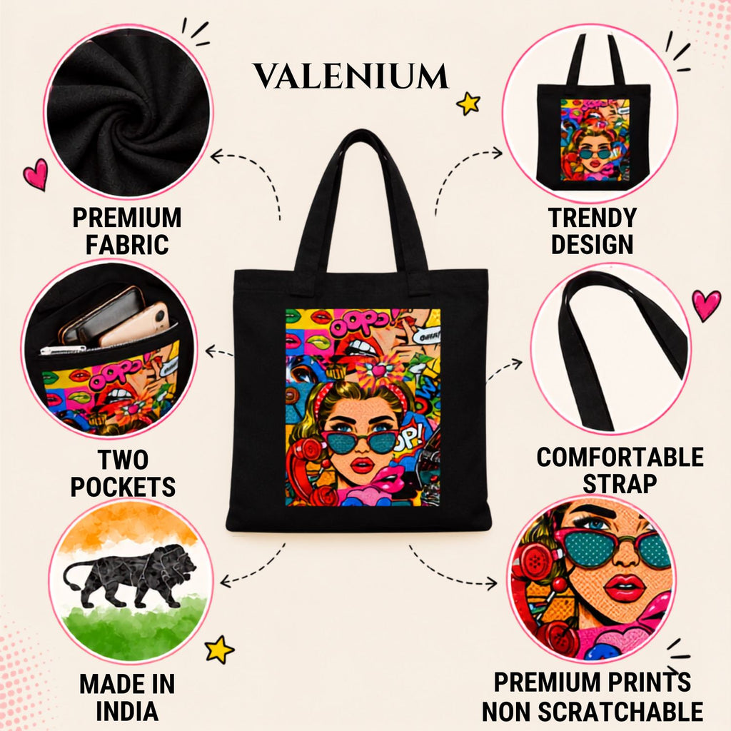 Valenium Pop Art Tote Bag
