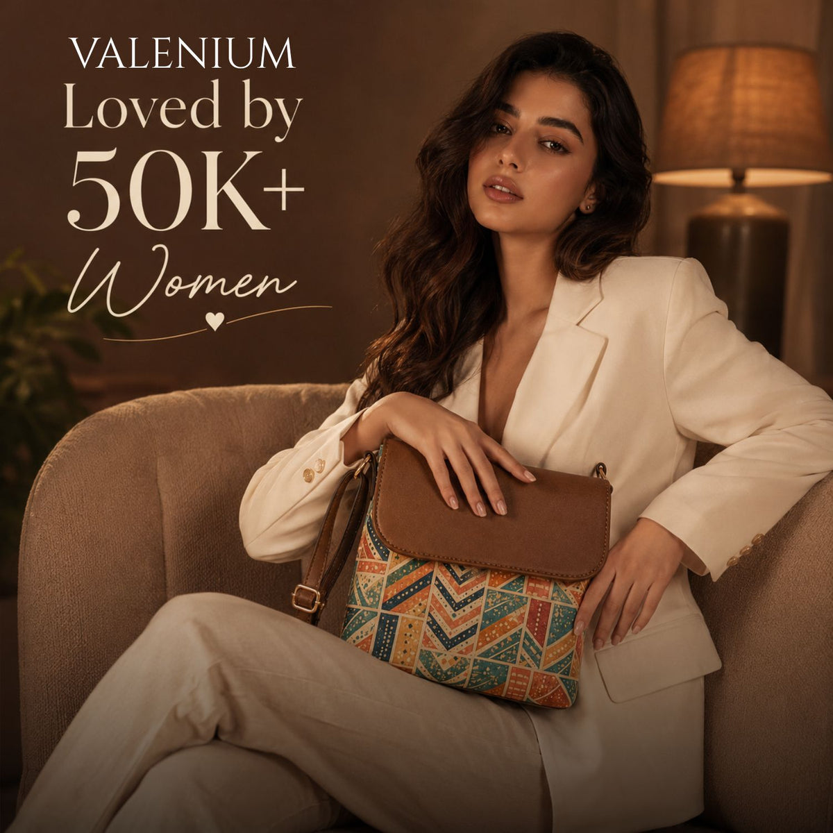 Valenium Patch Print Crossbody Sling Bag
