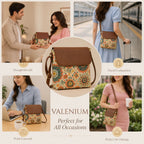Valenium Boho Print Crossbody Sling Bag
