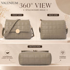 Valenium Quilted Cross Body Sling Bag (Olive)