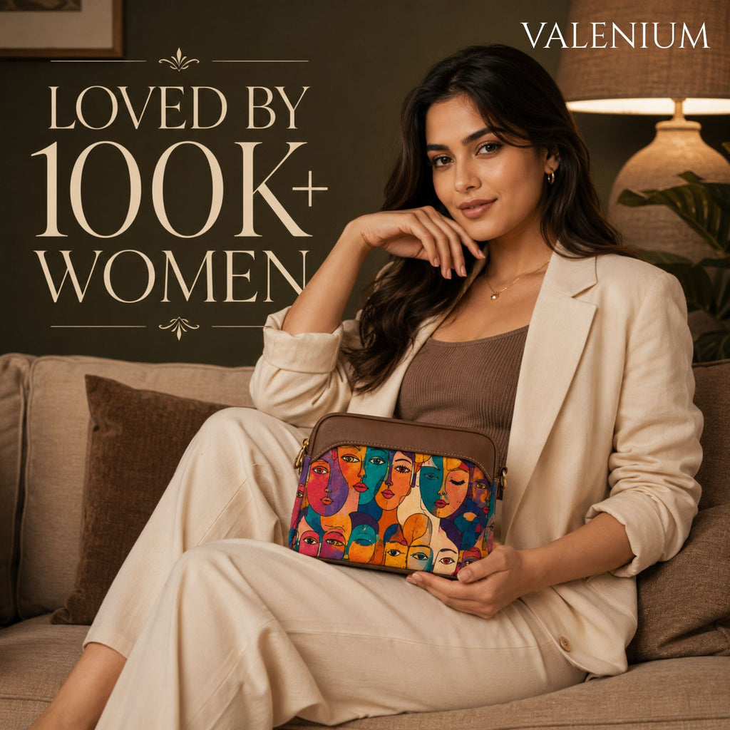 Valenium Women's Cubist Faces Sling Bag