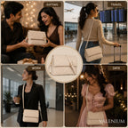 Valenium Nova Quilted Cross Body Sling Bag (Off White)