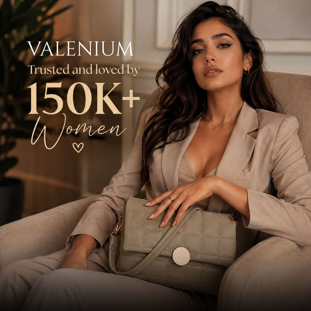 Valenium Quilted Cross Body Sling Bag (Olive)