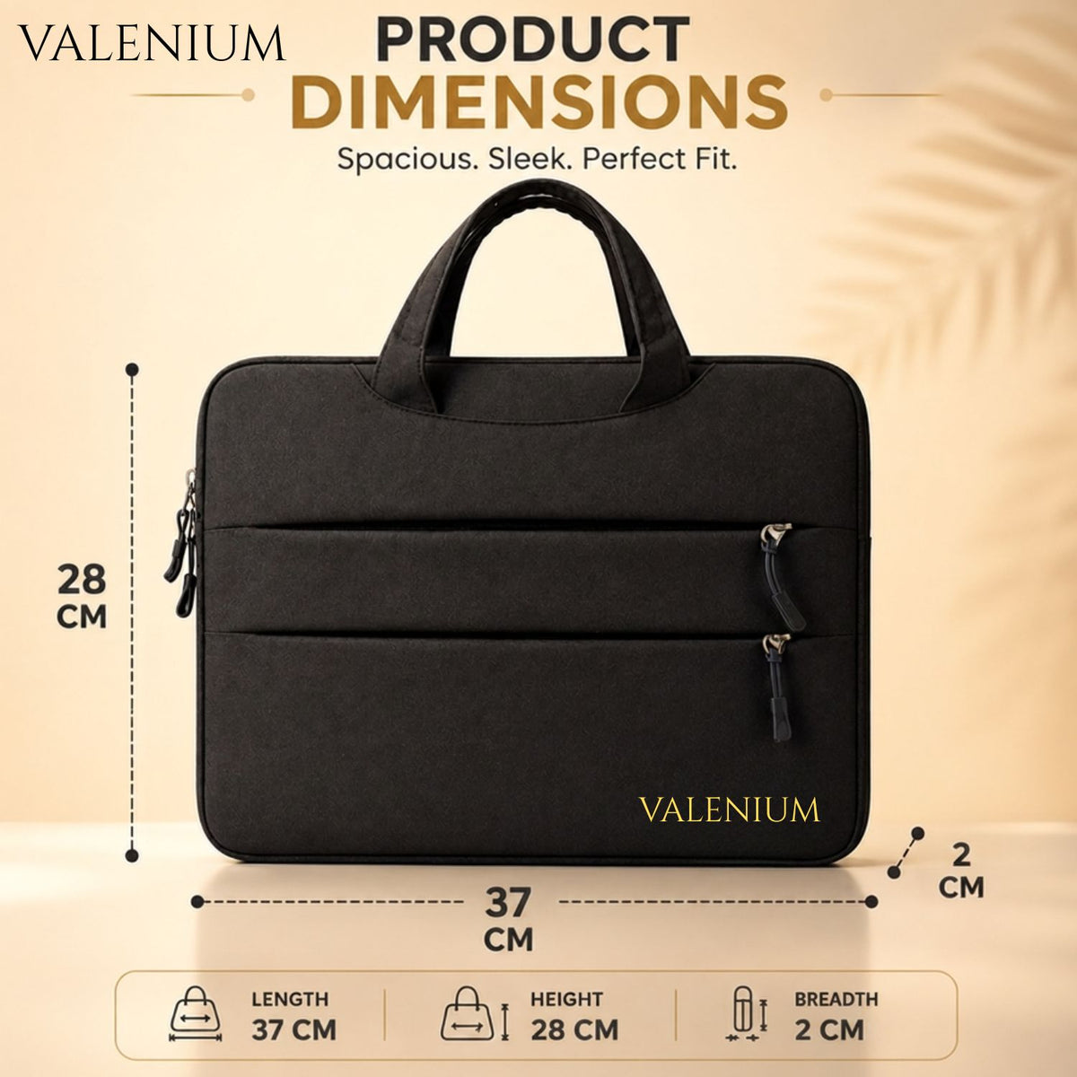 Valenium 15.6" Laptop Bag (Black)