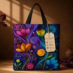 Valenium Mystic Blooms Canvas Tote Bag