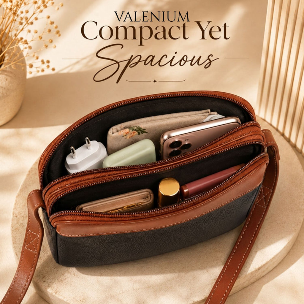 Valenium Luxe Dual-Tone Crossbody Sling Bag