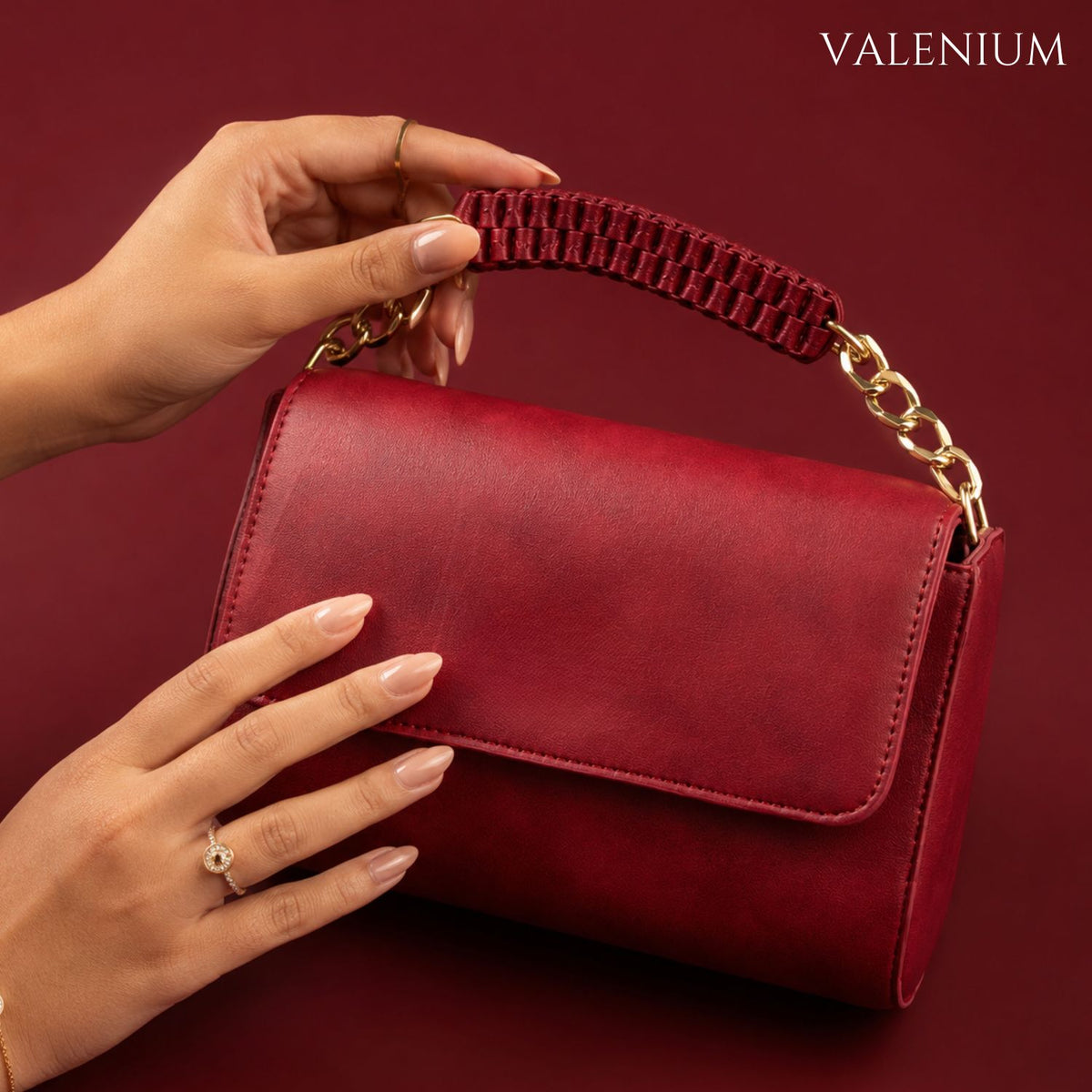 Valenium Cherry Baguette Bag (Red)