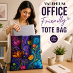 Valenium Mystic Blooms Canvas Tote Bag