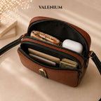 Valenium Quilted Cross Body Sling Bag ( Coffee Brown )