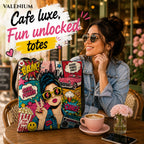 Valenium Pop Art Fusion Canvas Tote Bag