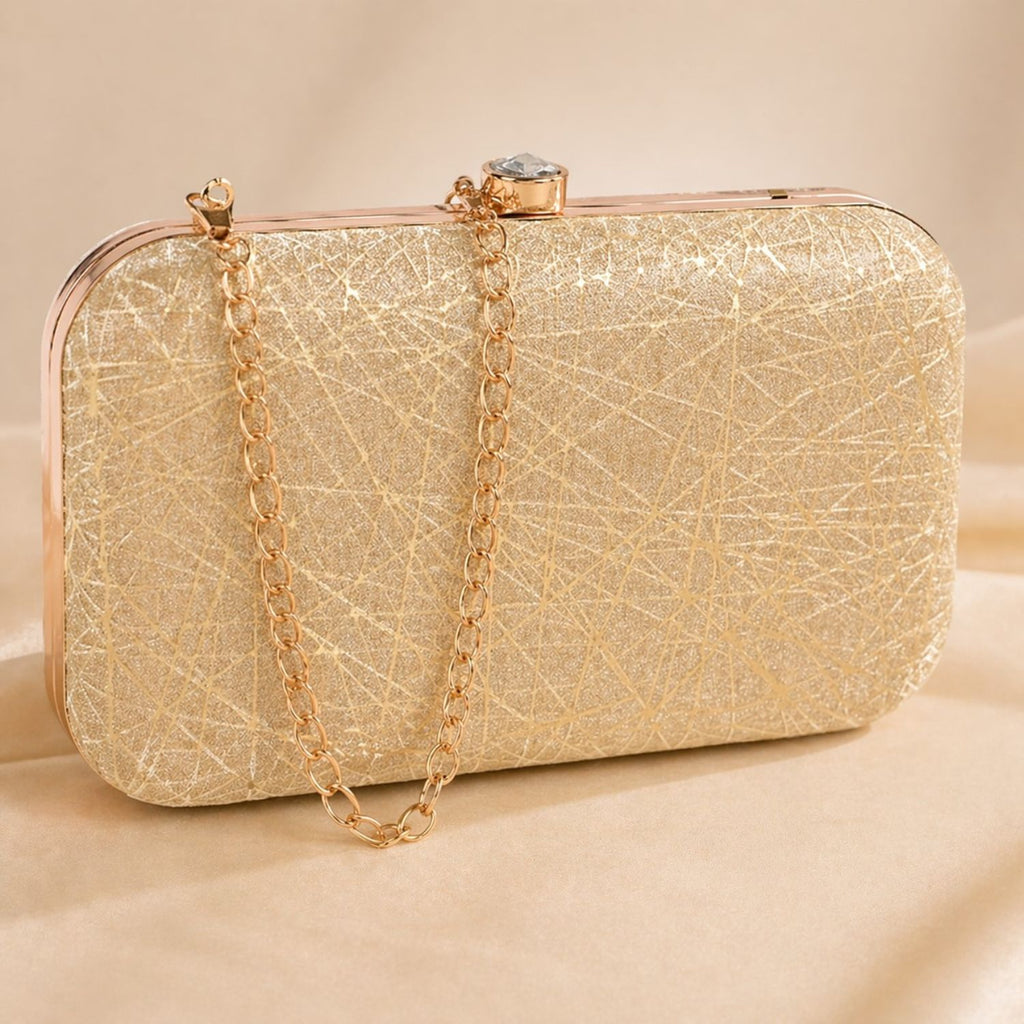 Valenium Clutch Sling Bag (Golden)
