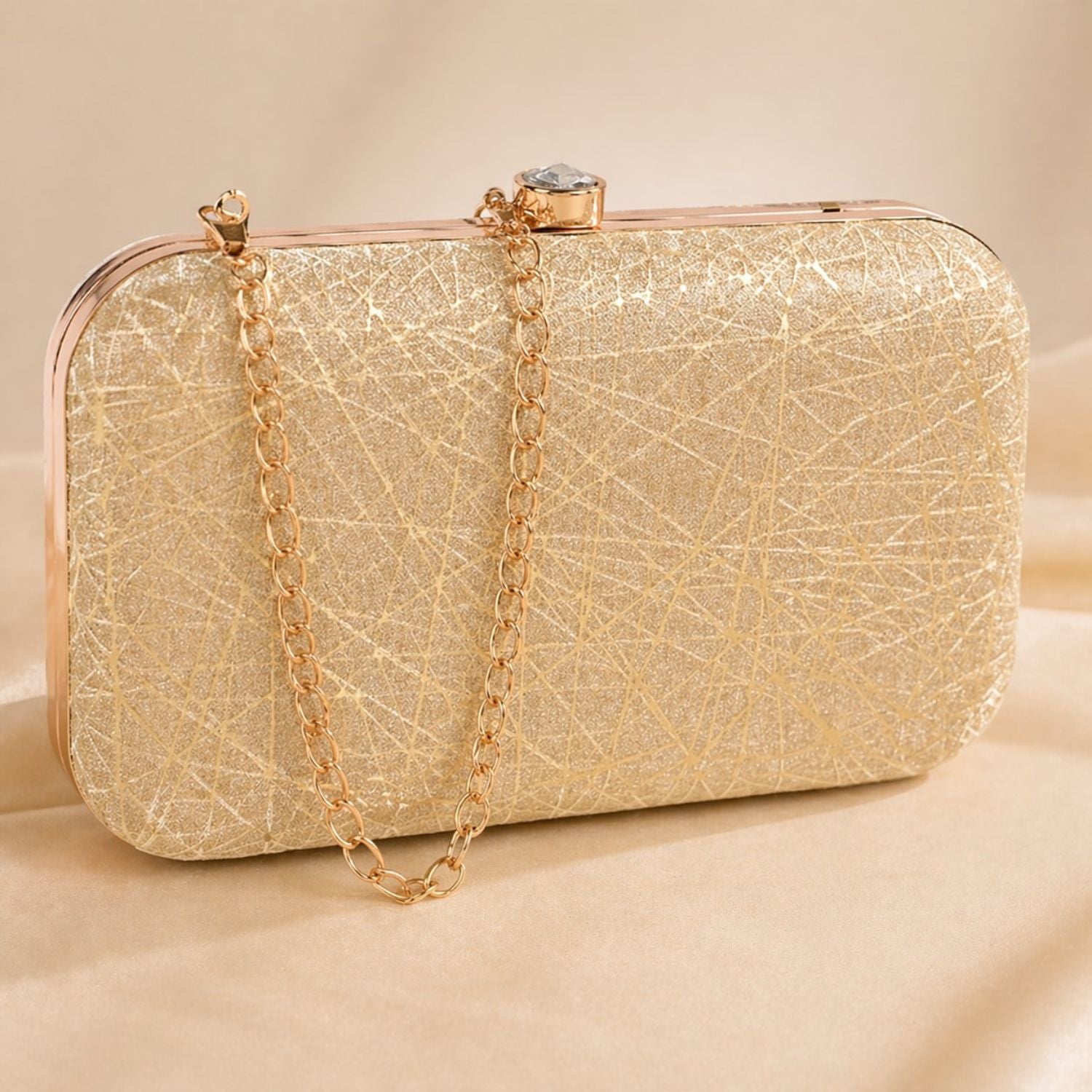 Valenium Clutch Sling Bag (Golden)