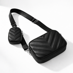 Valenium Cross Body Sling Bag with Pouch (Black)