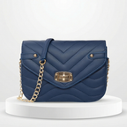 Valenium Striped Crossbody Sling Bag (Navy Blue)