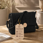 Valenium Quilted Cross Body Sling Bag (Black)