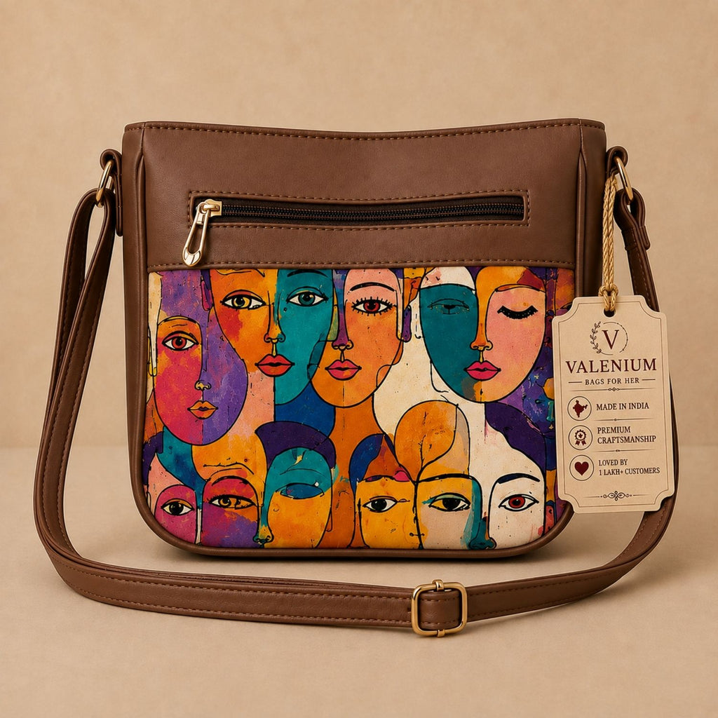 Valenium Colourful Expressions Cubism Sling Bag