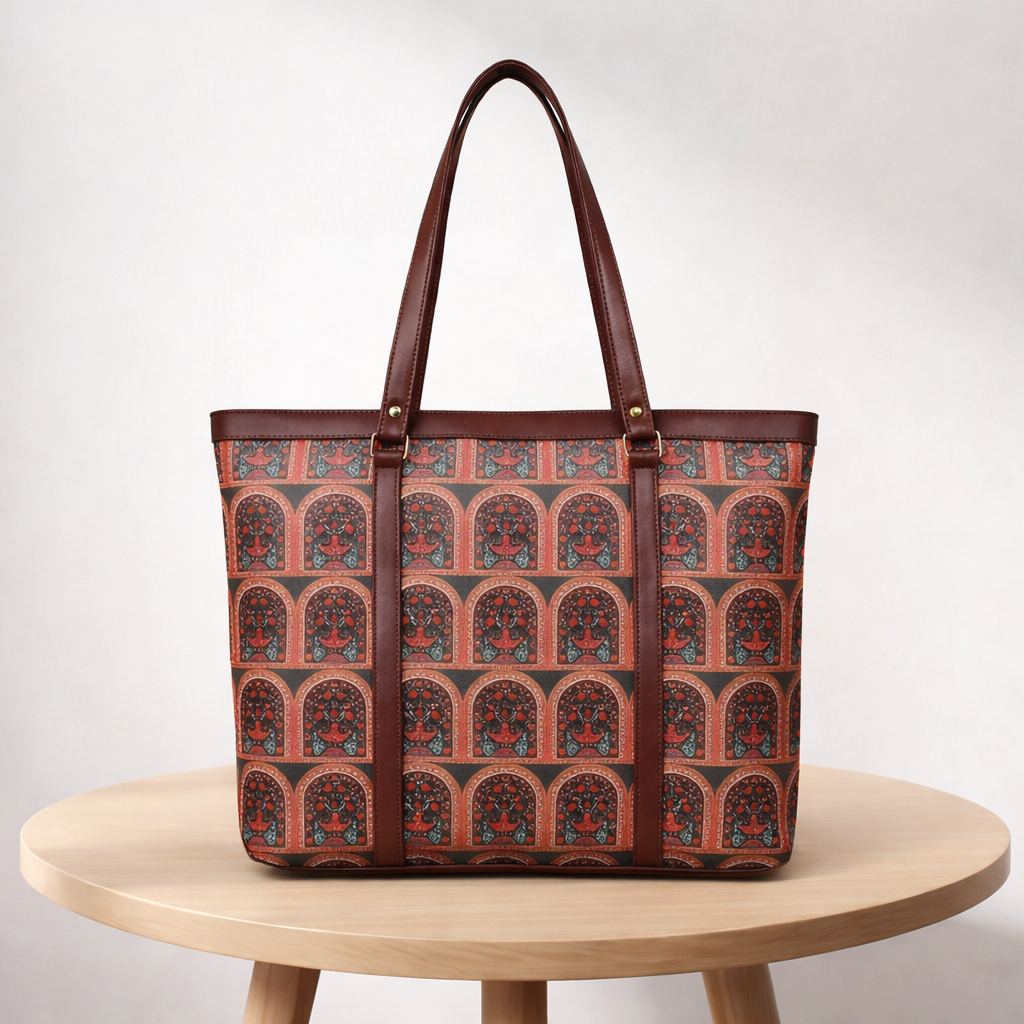 Valenium Women's Office Oxford Fabric Laptop Bag (Brown)