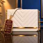 Valenium sling bag white gold chain