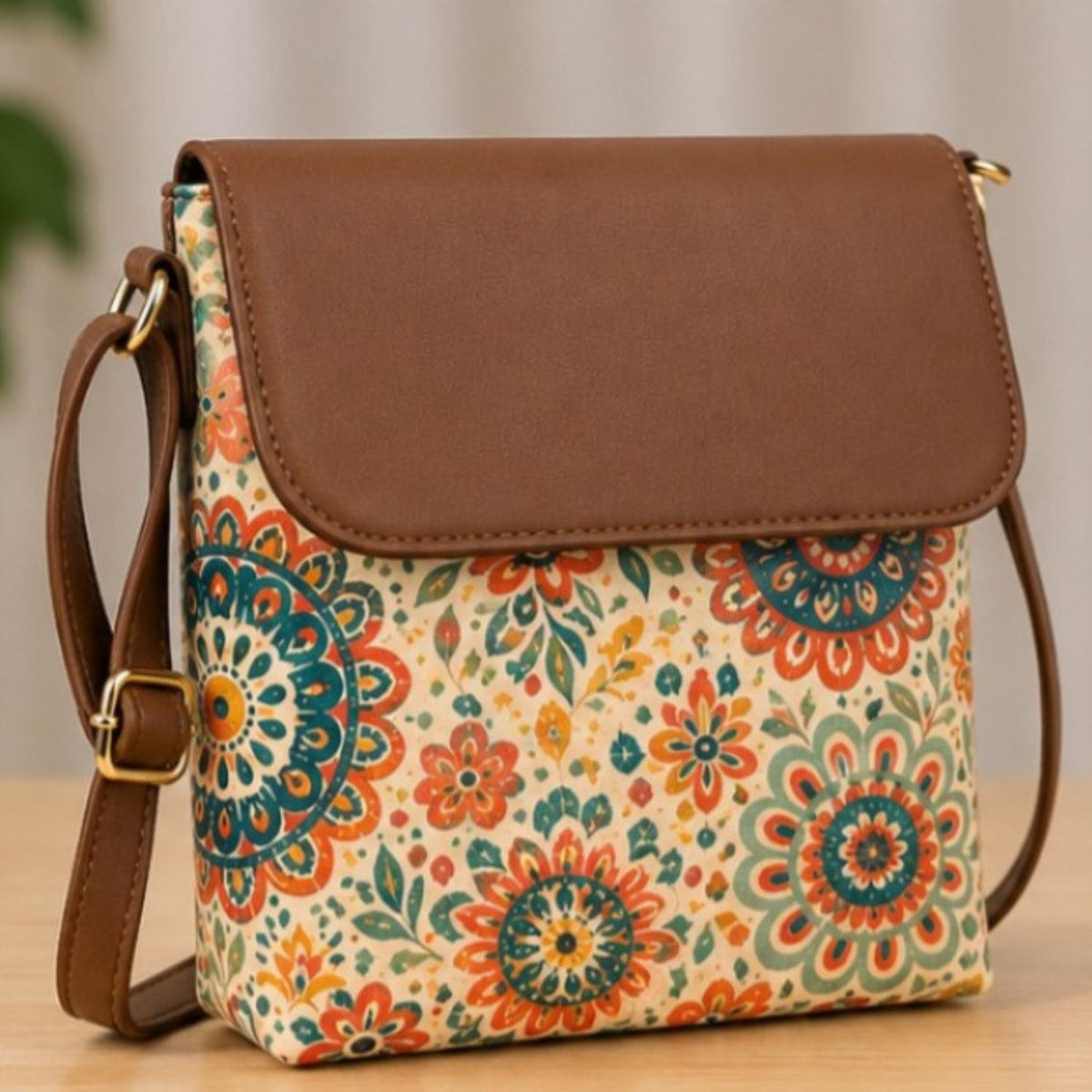 Valenium Boho Print Crossbody Sling Bag