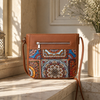 Valenium Ethnic Print Sling Bag (Multicolor)