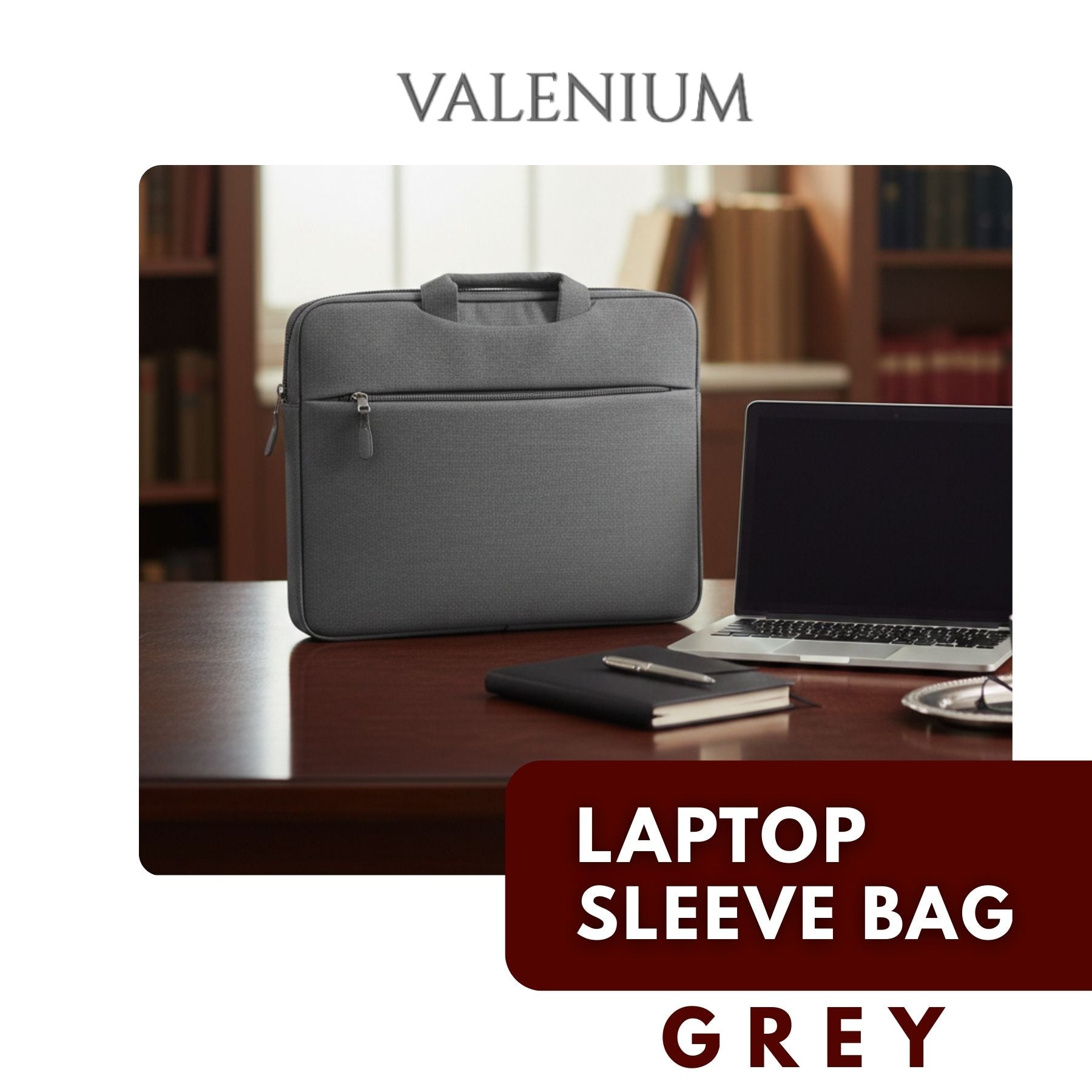 Valenium 15.6" Polyester Laptop Bag (Grey)
