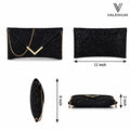 Valenium Women's Clutch Sling Bag (Black)