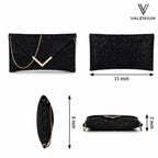 Valenium Women's Clutch Sling Bag (Black)
