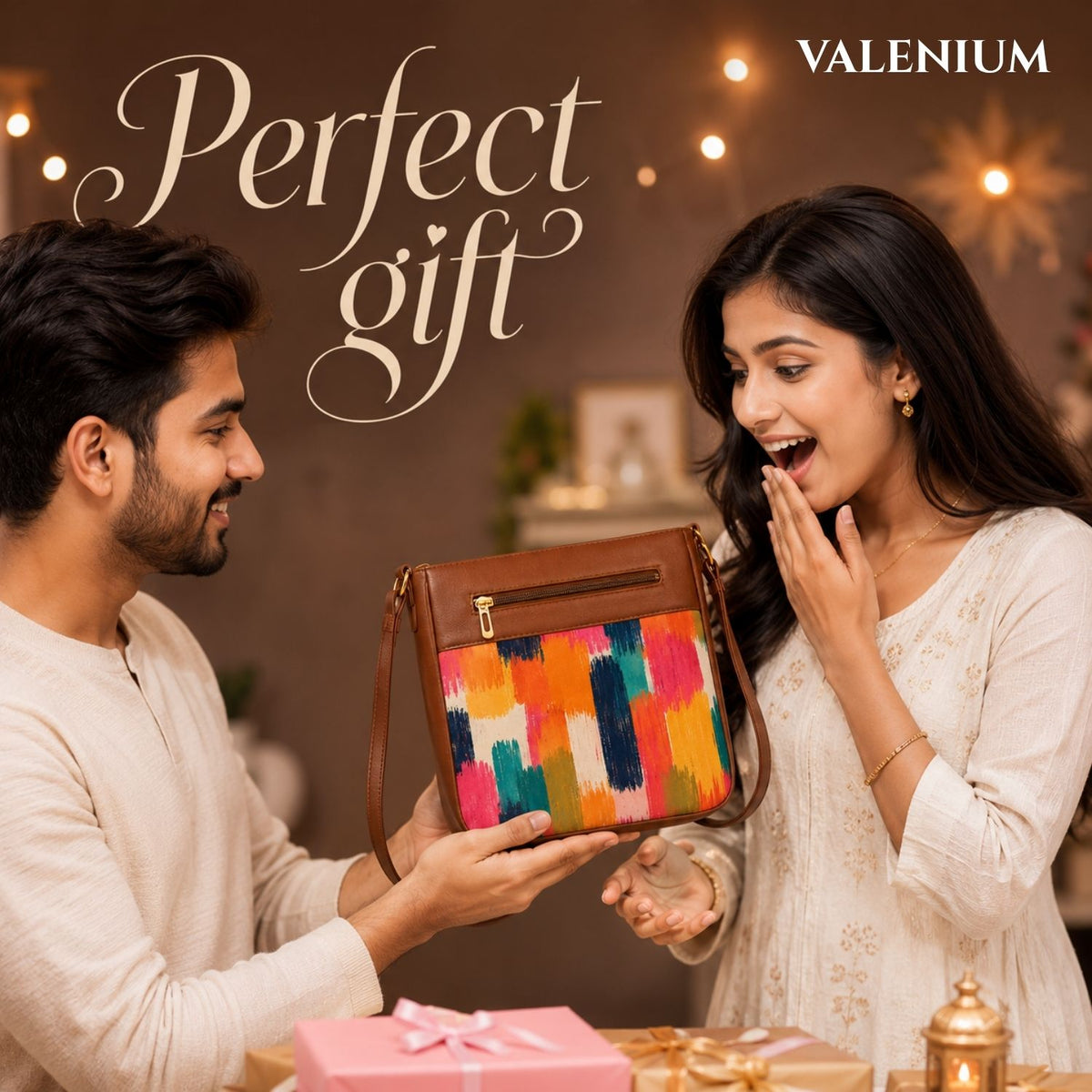 Valenium Ikat Strokes Sling Bag