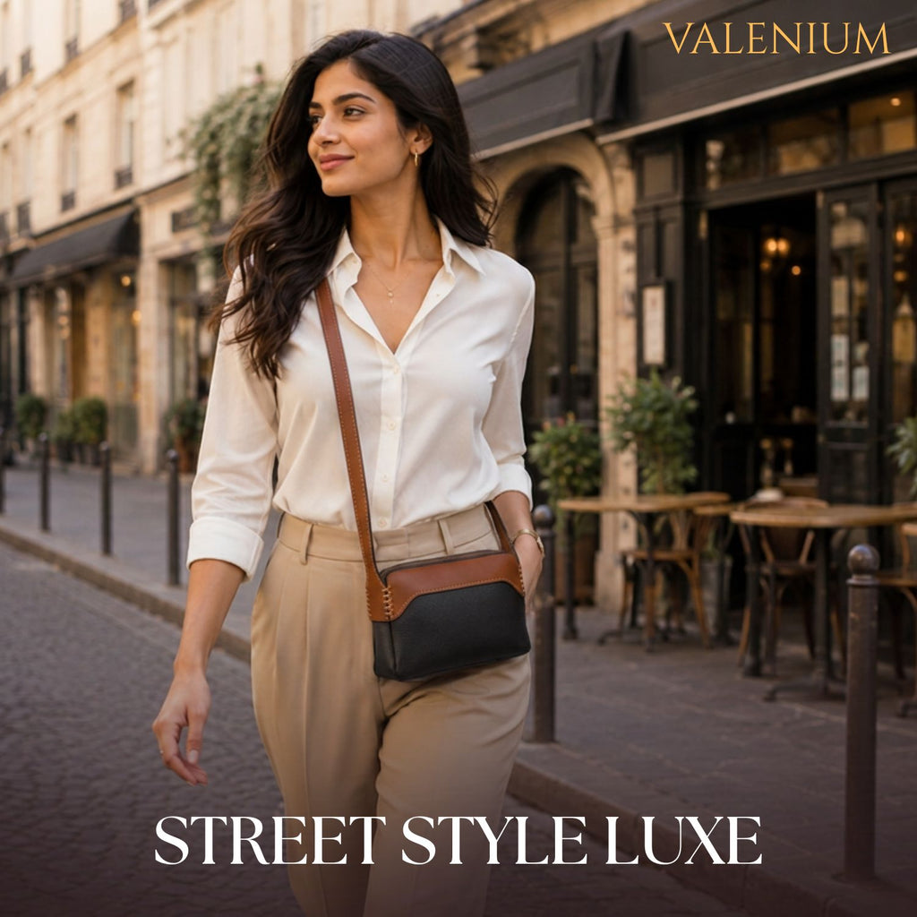Valenium Luxe Dual-Tone Crossbody Sling Bag