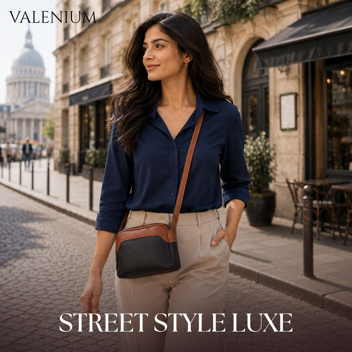 Valenium Luxe Dual-Tone Crossbody Sling Bag