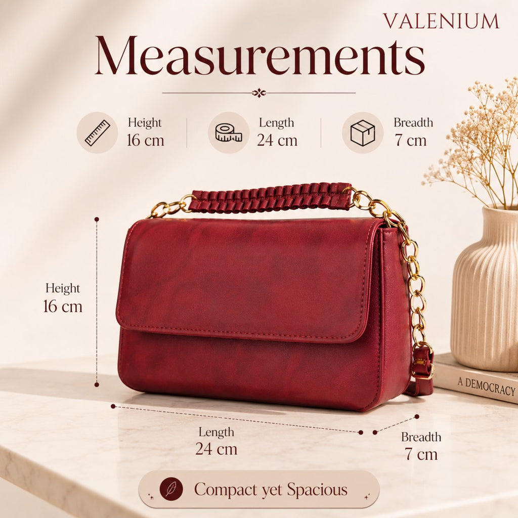 Valenium Cherry Baguette Bag (Red)