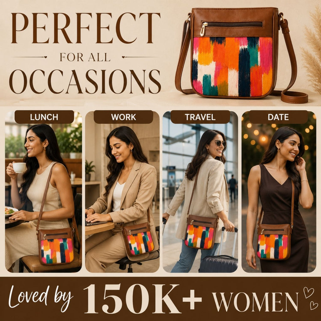 Valenium Ikat Strokes Sling Bag