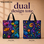 Valenium Mystic Blooms Canvas Tote Bag
