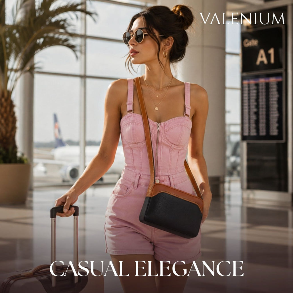 Valenium Luxe Dual-Tone Crossbody Sling Bag