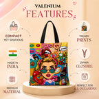 Valenium Pop Art Fusion Canvas Tote Bag