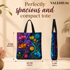 Valenium Mystic Blooms Canvas Tote Bag