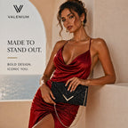 Valenium Women's Clutch Sling Bag (Black)