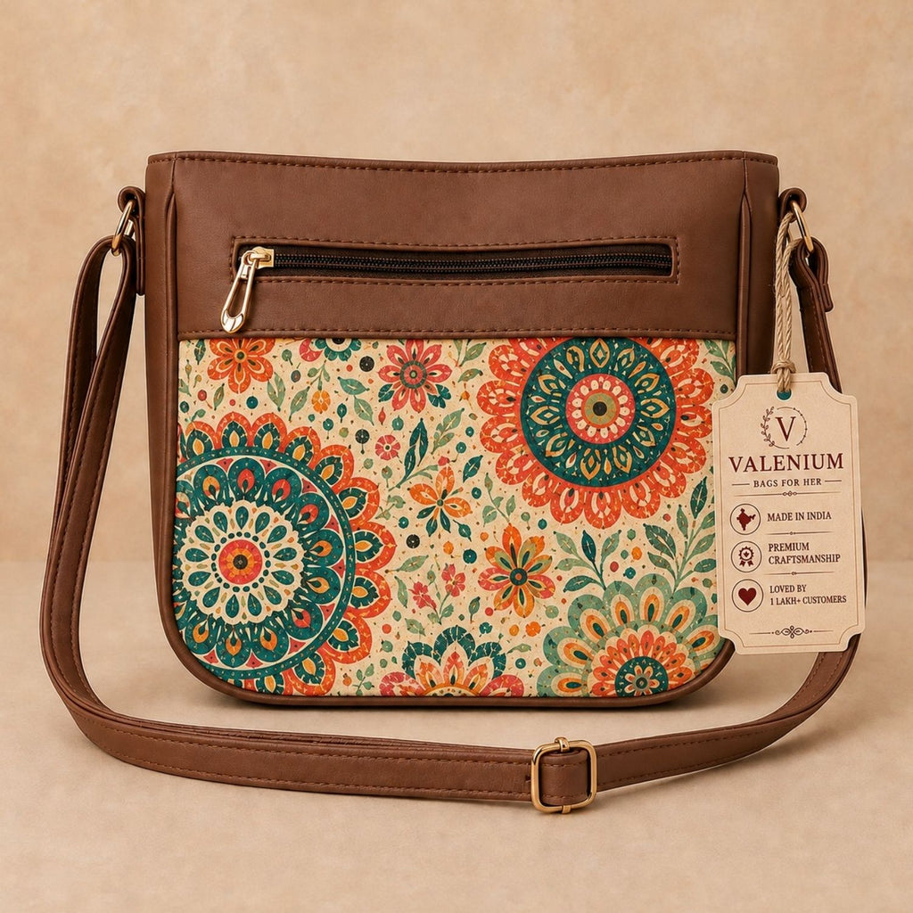 Valenium Aura Blooming Mandala Sling Bag