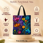 Valenium Mystic Blooms Canvas Tote Bag