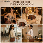 Valenium Quilted Cross Body Sling Bag ( Coffee Brown )