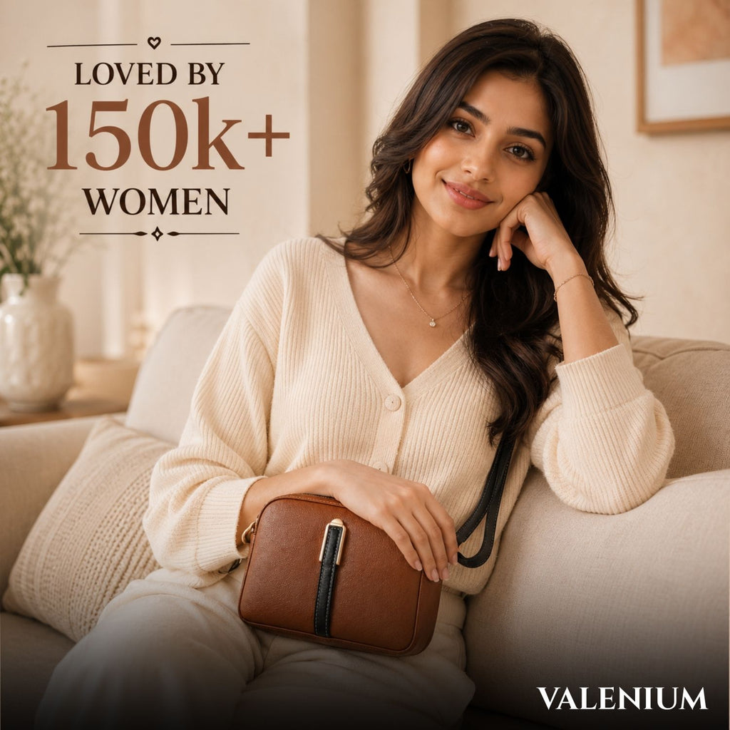 Valenium Quilted Cross Body Sling Bag ( Coffee Brown )