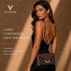 Valenium Women's Clutch Sling Bag (Brown)
