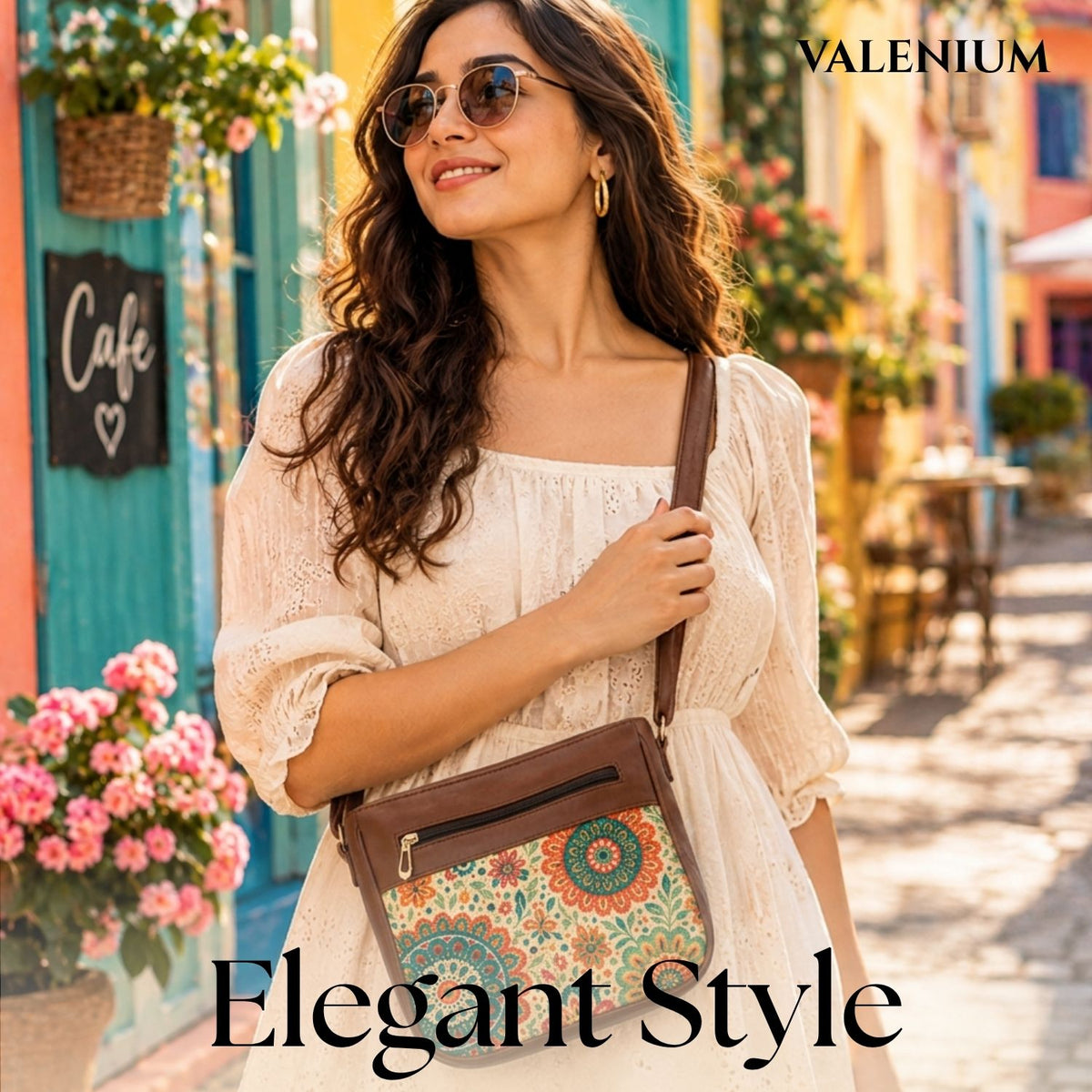 Valenium Aura Blooming Mandala Sling Bag