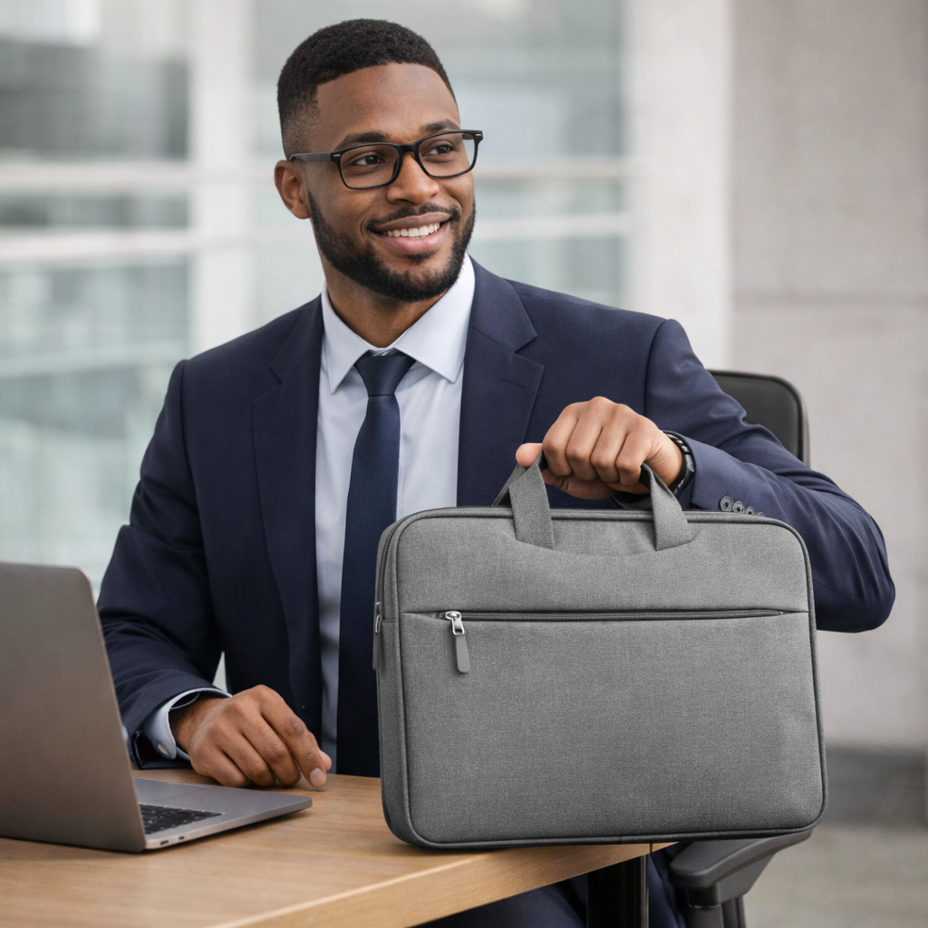 Valenium 15.6" Polyester Laptop Bag (Grey)