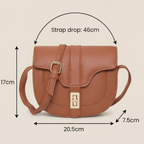 Valenium PU Faux Leather Crossbody Sling Bag (Brown)