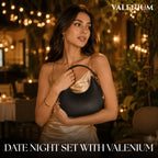 Valenium Black Half Moon Sling Bag with Double Strap